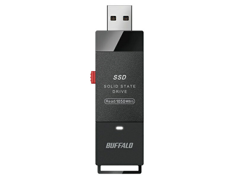 【箱破損 または 箱汚れ品】BUFFALO SSD-SCH500U3-BA (ブラック) スティック型 ハイスピードMiniStationSSD
