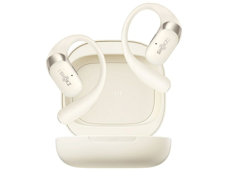 【箱破損 または 箱汚れ品】Shokz OpenFit2 SKZ-EP-000046 (ベージュ) 完全ワイヤレスBluetoothオープンイヤー型イヤホン
