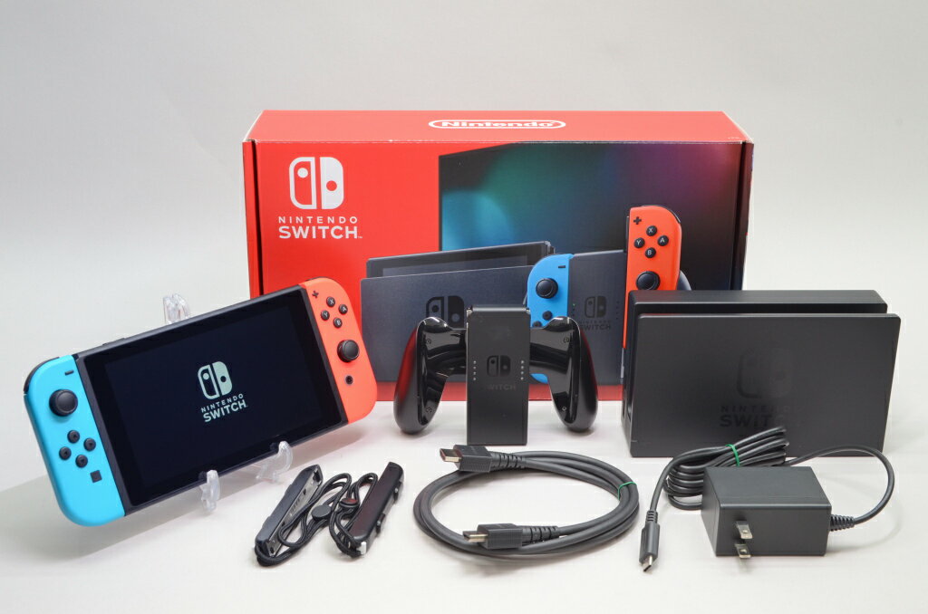 【中古】Nintendo Switch ネオンブルー・ネオンレッド HAD-S-KABAA