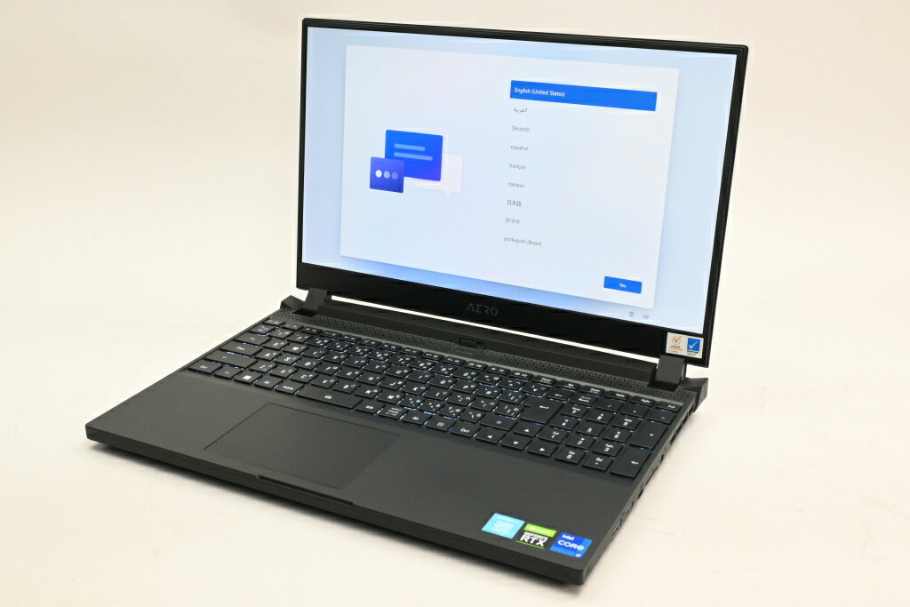 【中古】GIGABYTE AERO 5 (Intel 12th Gen) KE4-72JP614SP