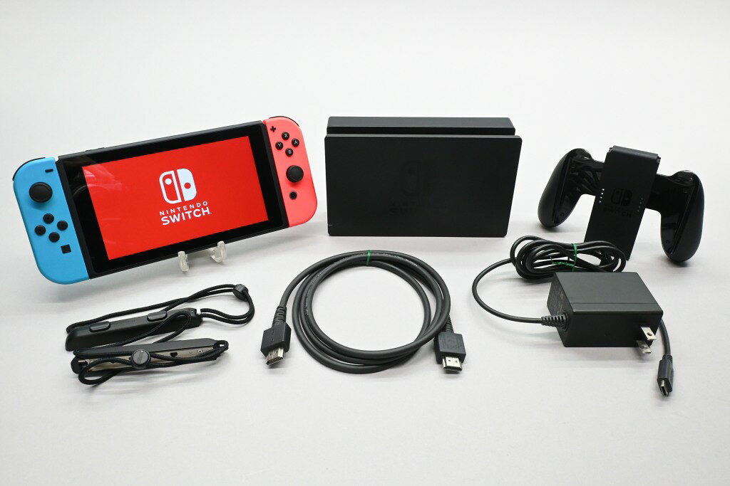 【中古】Nintendo Switch ネオンブルー・ネオンレッド HAD-S-KABAH