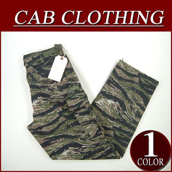 【5サイズ】 ir732 新品 CAB CLOTHING タイガーストライプ カモフラージュ 6ポケット カーゴパンツ 迷彩柄 タイガーカモ 軍パン メンズ キャブ アメカジ