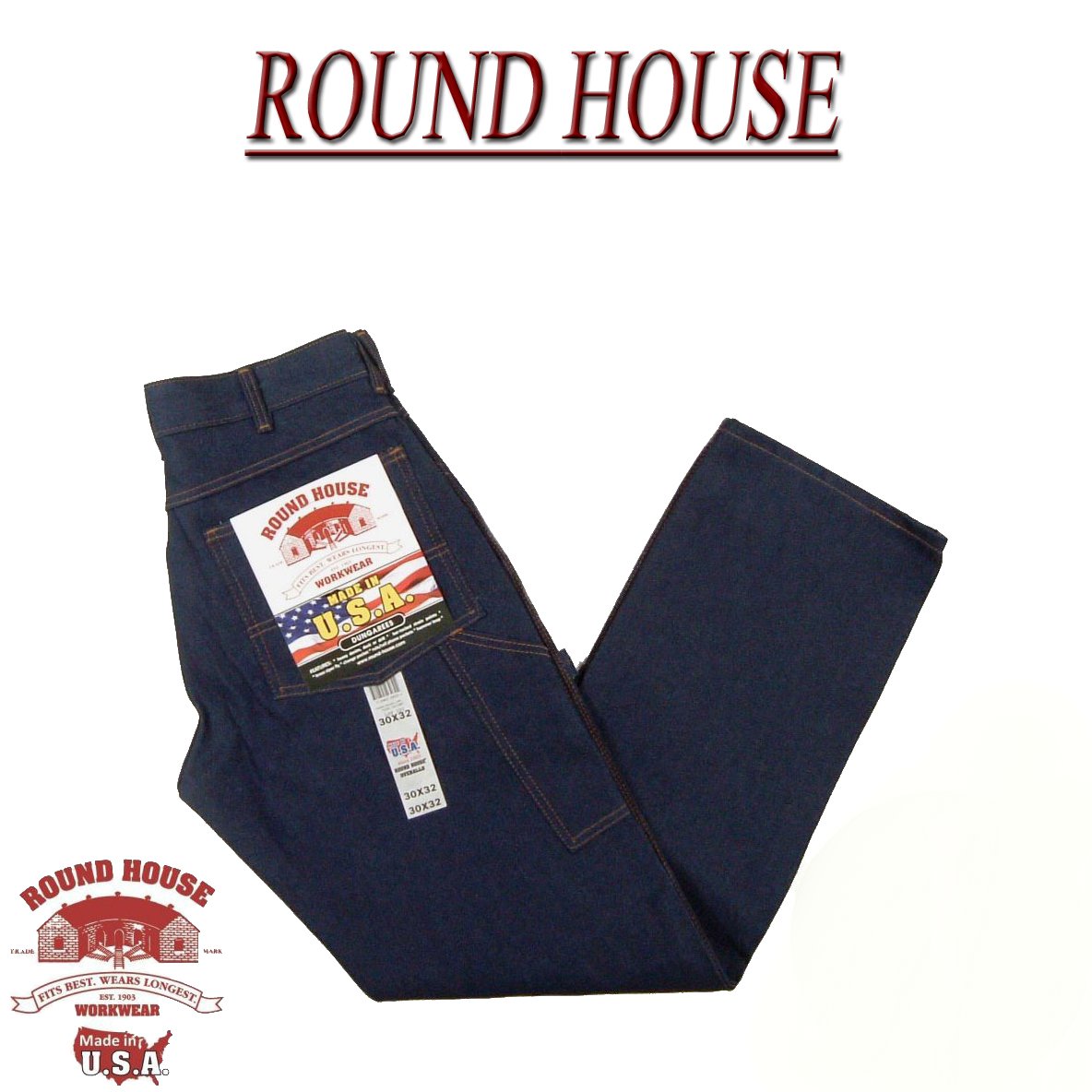 【定番 7サイズ】 af131 新品 ROUND HOUSE USA製 5 POCKET DUNGAREES RIGID 5ポケット デニム ペインターパンツ Lot101 メンズ ラウンドハウス アメカジ ワーク ダンガリー 【smtb-kd】 RoundH…