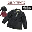 【30%off 3色5サイズ】 gm581 新品 WILD THINGS COACH JACKET 裏パイルボア ナイロン コーチジャケット WT18205N メンズ ワイルドシングス ナイロンジャケット ウインドブレーカー