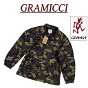 【4サイズ】 gm664 新品 GRAMICCI グラミチ SHELL COACHES JACKET カモフラージュ ラグランスリーブ ナイロン コーチジャケット GUJK-19S046 メンズ アメカジ アウトドア ナイロンジャケット 迷彩柄 ウインドブレーカー