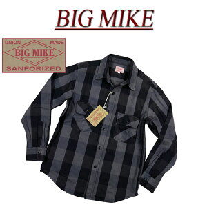 【4サイズ】 ac613 新品 BIG MIKE 復刻 長袖 バッファローチェック ヘビーネルシャツ 101935204 メンズ ビッグマイク HEAVY FLANNEL WORK SHIRTS フランネルシャツ ワークシャツ ヘビネル BIGMIKE Made in INDIA 【smtb-kd】