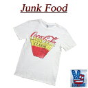 【US規格 5サイズ】 ac661 新品 JUNK FOOD クラシック コカコーラ ビンテージ調 ダメージ加工 半袖 Tシャツ 12MS103XCCV0003 メンズ ジャンクフード CLASSIC COCA COLA ティーシャツ JunkFood 【smtb-kd】