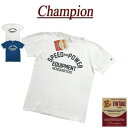 【2色4サイズ】 jc911 新品 Champion ランナーズタグ 半袖 プリント Tシャツ C3-P329 メンズ チャンピオン 染み込みプリント ティーシャツ アメカジ ランタグ ROCHESTER COLLECTION VINTAGE JERSEY 【smtb-kd】