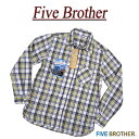 【4サイズ】 jd497 新品 FIVE BROTHER チェック マチ付 長袖 ライトネルシャツ 152000 メンズ ファイブブラザー LIGHT FLANNEL WORK SHIRTS フランネルシャツ チェックシャツ ワークシャツ Made in INDIA 【smtb-kd】