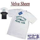 【2色4サイズ】 jd561 新品 Velva Sheen USA製 半袖 SOUTH PARK RACING TEAM TEE Tシャツ 162031 ベルバシーン メンズ ブルーレーベル ティーシャツ Made in USA 【smtb-kd】