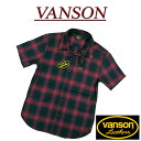  nb402 新品 VANSON クロスボーン刺繍 オンブレチェック 半袖 ワークシャツ NVSS-807 メンズ バンソン CROSSBONE OMBRE CHECK SHORT SLEEVES WORK SHIRT チェックシャツ 
