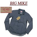 y3TCYz ac842 Vi BIG MIKE  {  qbR[XgCv  [NVc 101815005 Y rbO}CN HICKORY STRIPES WORK SHIRTS BIGMIKE Made in JAPAN ysmtb-kdz