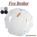 【4色4サイズ】 jd871 新品 FIVE BROTHER クルーネック 無地 サーマル ロンT 152000 メンズ ファイブブラザー 長袖 Tシャツ ワッフル ロンティー 【smtb-kd】