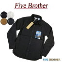 【4色4サイズ】 je0411 新品 FIVE BROTHER 長袖 無地 ヘビーネルシャツ 152060 メンズ ファイブブラザー フランネルシャツ ワークシャツ むじ ムジ ヘビネル Made in INDIA 【smtb-kd】