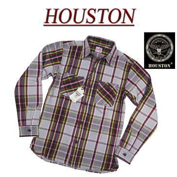 【4サイズ】 je052 新品 HOUSTON マチ付 長袖 ビエラチェック ヘビーネルシャツ 40764 メンズ ヒューストン HEAVY FLANNEL CHECK WORK SHIRT ビエラ ワークシャツ ヘビーフランネルシャツ アメカジ 【smtb-kd】