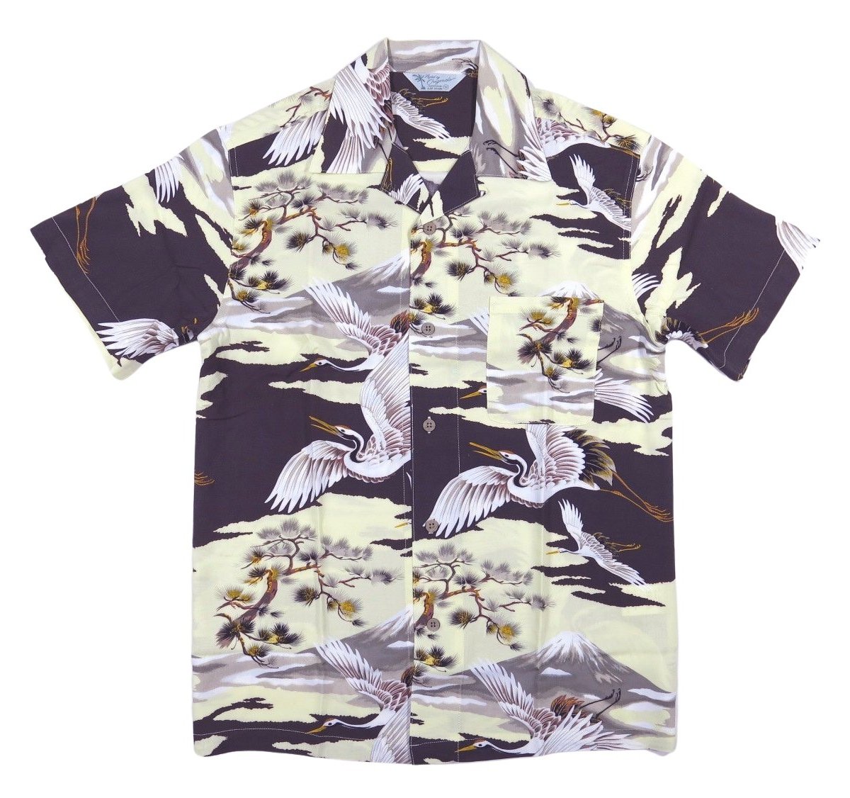 JAPALOHA　ジャパロハ　長袖 富士　和柄アロハシャツ　サイズXL JAPALOHAジャパロハ長袖 富士和柄アロハシャツサイズXL