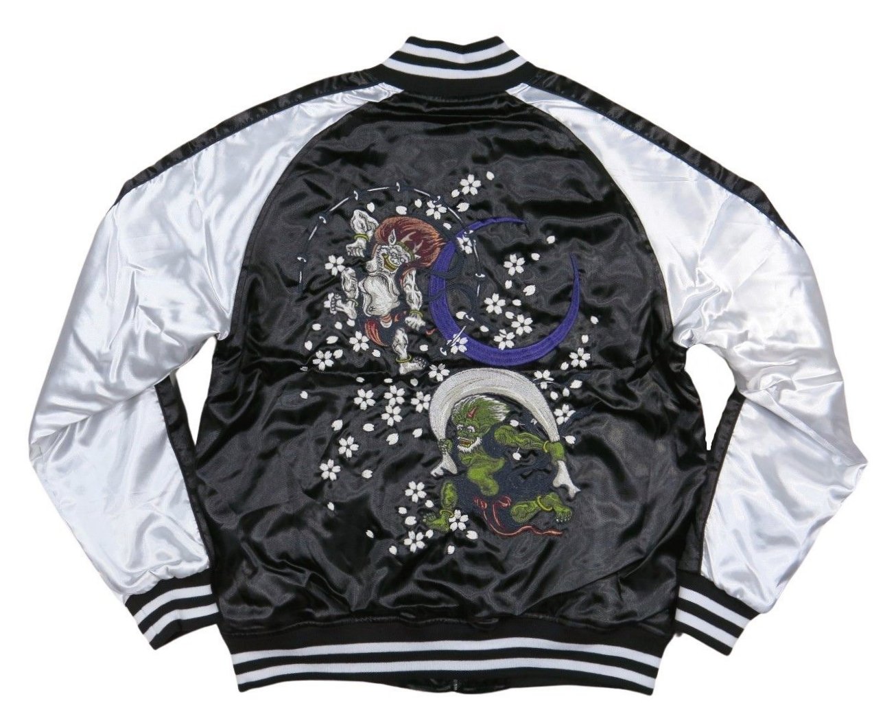 楽天市場】別珍スカジャン 風神雷神 lの通販