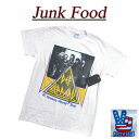 【US規格 5サイズ】 ad061 新品 JUNK FOOD デフ レパード ビンテージ調 半袖 バンドTシャツ 12UXDL045 メンズ ジャンクフード DEF LEPPARD ‘87 HYSTERIA WORLD TOUR ロック ティーシャツ JunkFood 【smtb-kd】