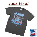 【US規格 5サイズ】 ad131 新品 JUNK FOOD デフ・レパード ビンテージ調 半袖 バンドTシャツ 12MXDL048 メンズ ジャンクフード DEF LEPPARD ‘88 HYSTERIA WORLD TOUR ロック ティーシャツ JunkFood 【smtb-kd】