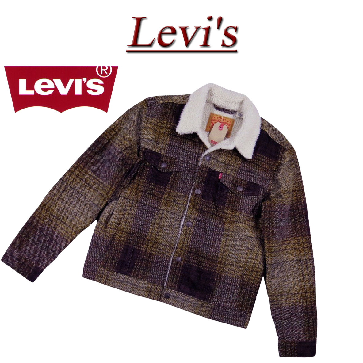 5 af273  Levis US饤 ɥ ΢ѥܥ å 㥱å G  ꡼Х 3RD TYPE SHERPA TRUCKER JACKET 16365-0168 TINSEL PLAID ȥå  ܥ㥱å Levi's smtb-kd