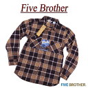 【4サイズ】 je862 新品 FIVE BROTHER チェック 長袖 エクストラ ヘビーネルシャツ 152050 メンズ ファイブブラザー フランネルシャツ ワークシャツ ヘビネル EXTRA HEAVY FLANNEL WORK SHIRTS Made in INDIA 【smtb-kd】