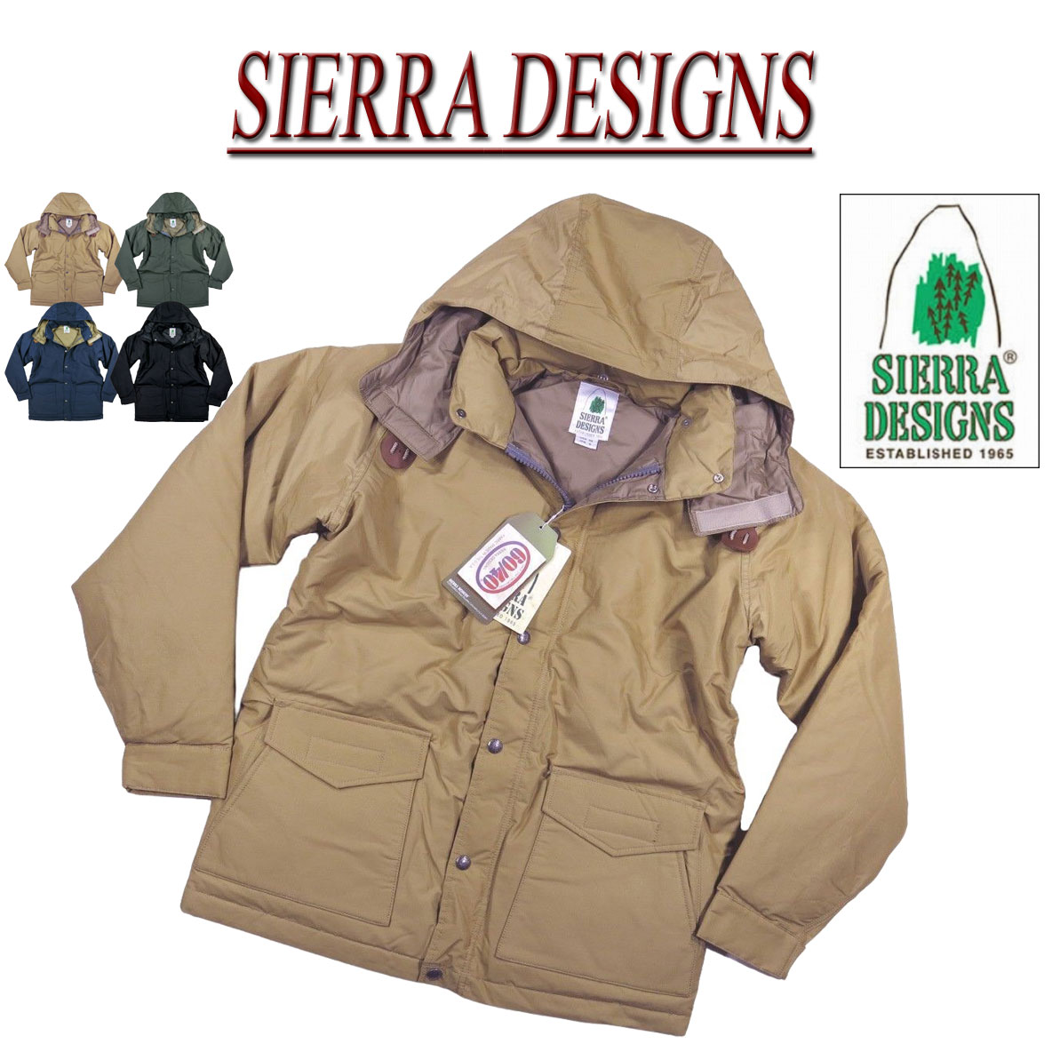 シエラデザイン ダウン メンズ 【定番 4色4サイズ】 jf051 新品 SIERRA DESIGNS 60/40 INYO JACKET フード脱着 60/40クロス インヨージャケット ダウンジャケット 8804 メンズ シェラデザインズ ロクヨン ラグランスリーブ ジャケット 【smtb-kd】