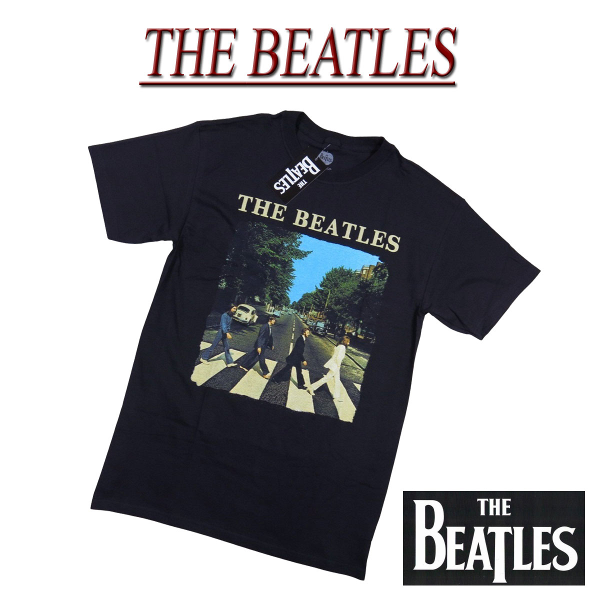 3 jf391  THE BEATLES ӡȥ륺 ABBEY ROAD & LOGO S/S T-SHIRT ӥ &  Ⱦµ ХT BEA10002  ӡ åT ƥ smtb-kd