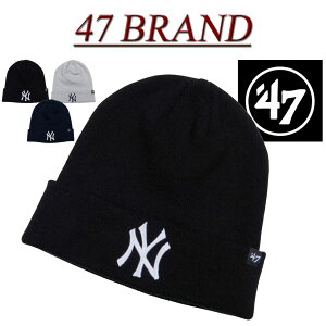  3 ad221  47BRAND ˥塼衼 󥭡 ɽ ˥åȥå B-RKN17ACE  եƥ֥֥ åå YANKEES RAISED 47 CUFF KNIT NY ˹ smtb-kd