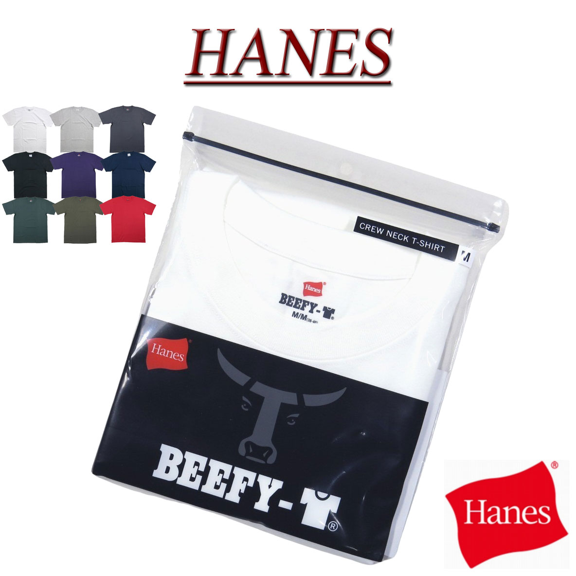 5/8!  95 ia611  Hanes ӡե Ⱦµ ̵ 1 롼ͥå T H5180  إ BEEFY CREW NECK T-SHIRT ƥ ᥫ ѥåT smtb-kd