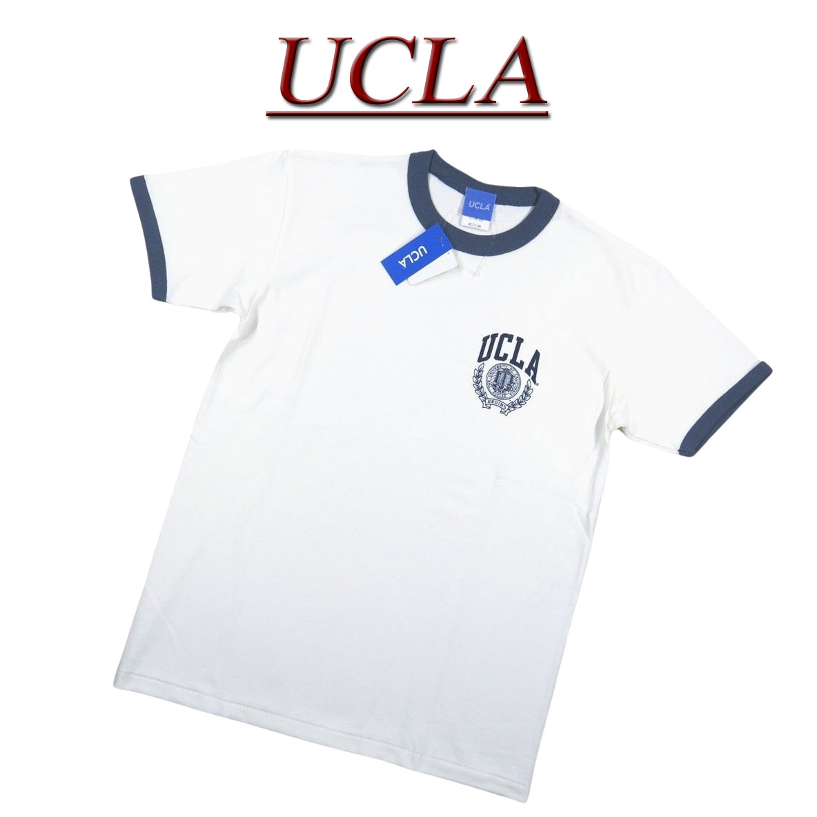  jf601 新品 UCLA カリフォルニア大学 ロサンゼルス校 カレッジプリント 半袖 リンガーTシャツ UCLA-0530 メンズ S/S COLLEGE T-SHIRT ユーシーエルエー ティーシャツ アメカジ 