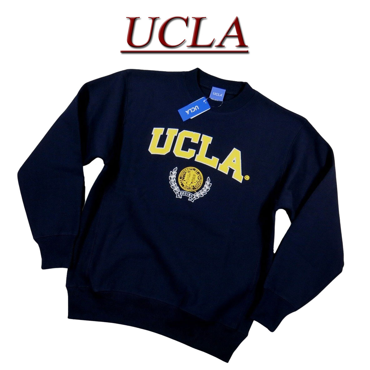  jf781 新品 UCLA カレッジプリント ヘビーウェイト スウェットシャツ UCLA-0515 メンズ カリフォルニア大学 ロサンゼルス校 L/S COLLEGE SWEATSHIRT ユーシーエルエー 裏起毛 スエット トレーナー 