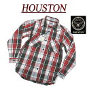 【4サイズ】 jf924 新品 HOUSTON マチ付 長袖 ビエラチェック ヘビーネルシャツ 40957 メンズ ヒューストン HEAVY FLANNEL CHECK WORK SHIRT ワークシャツ ヘビーフランネルシャツ チェックシャツ アメカジ 【smtb-kd】