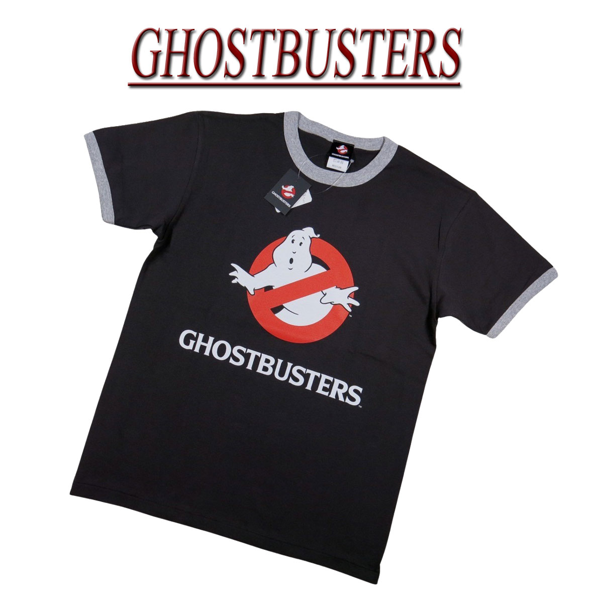 【3サイズ】 jg201 新品 GHOSTBUSTERS ゴーストバスターズ ロゴプリント 半袖 リンガーTシャツ GHOST-079 メンズ S/S RINGER T-SHIRT 【smtb-kd】