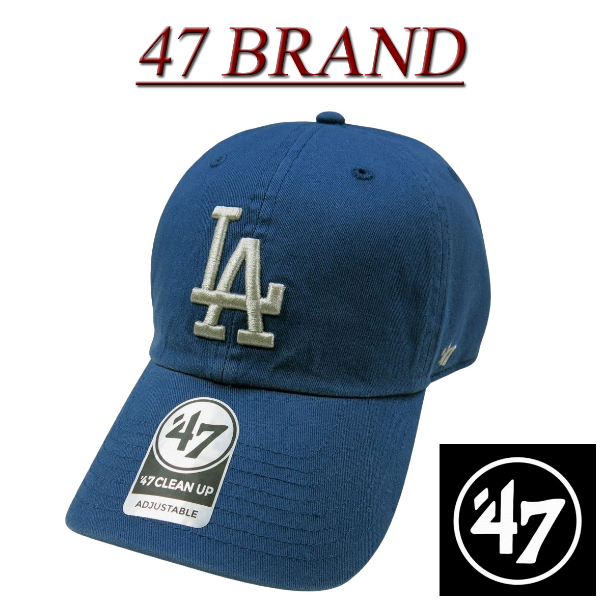Rakuten - 【定番】 ad432 新品 47BRAND CLEAN UP ロサンゼルス ドジャース ロゴ刺繍 ストラップバック ベースボールキャップ RGW12GWSNL メンズ フォーティーセブンブランド 47キャップ DODGERS ‘47 CLEAN UP TIMBER BLUE LA 帽子【smtb-kd】