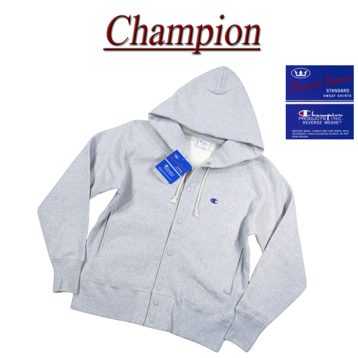 CHAMPION リバースウィーブ スナップボタンスウェットシャツ 刺繍タグ 楽天市場】チャンピオン スナップ 赤タグの通販