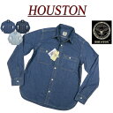 y3/8ē!  2F4TCYz jd881 Vi HOUSTON USARbg re[WEHbV  Vu[Vc 40697 Y q[Xg USA COTTON CHAMBRAY WORK SHIRT [NVc AJW ysmtb-kdz