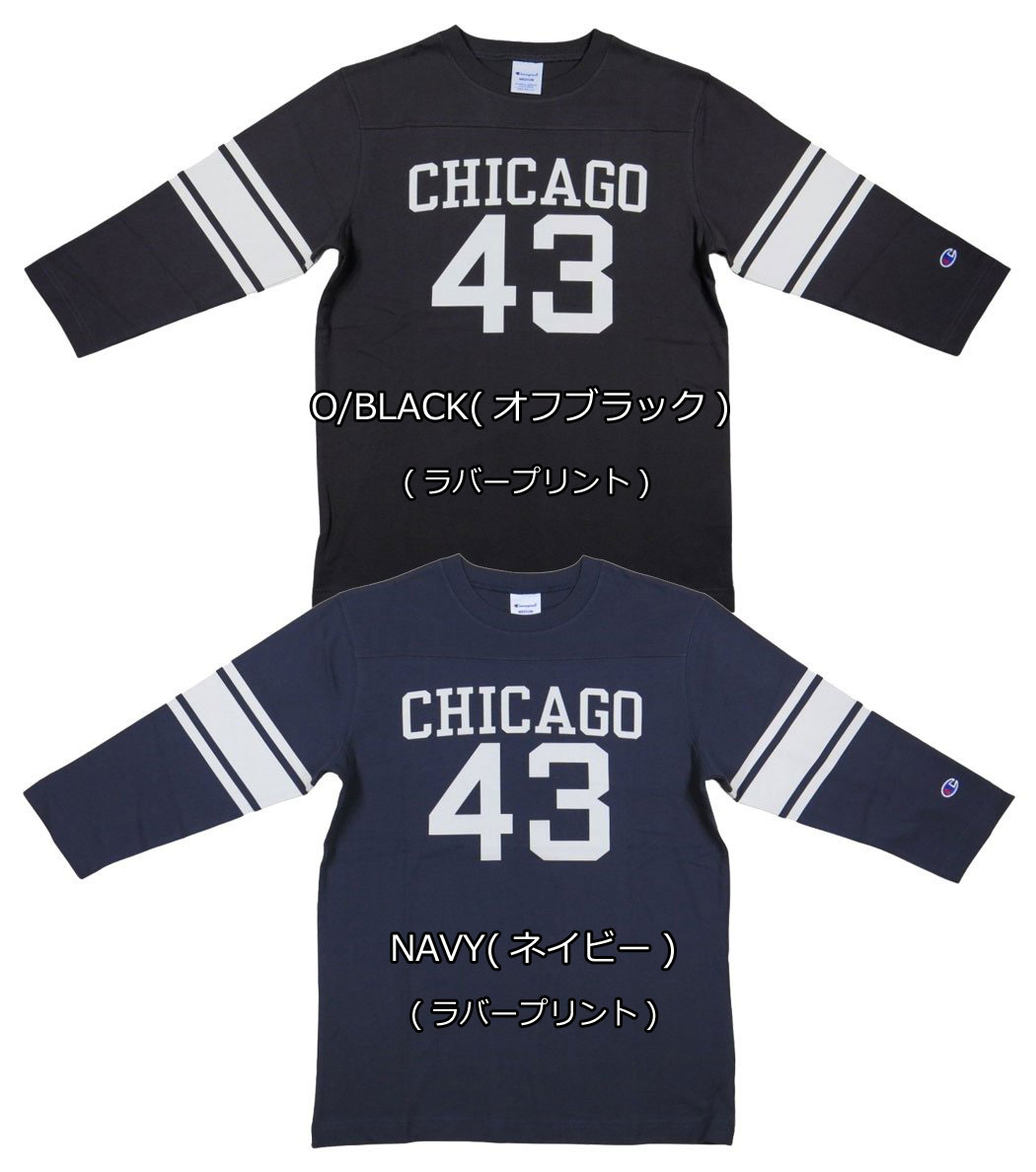 【2色4サイズ】 jg461 新品 Champion トリコロールタグ USAコットン カレッジプリ...