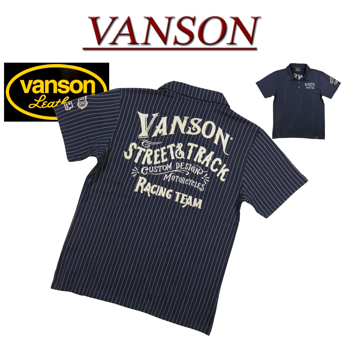 2024ղ 4 nd831  VANSON ȥץ륹 ɽ Хå ȥ饤 Ⱦµ ݥ NVPS-2401  Х󥽥 WABASH STRIPE SHORT SLEEVES POLO-SHIRT ץ åڥ 󥽥 smtb-kd