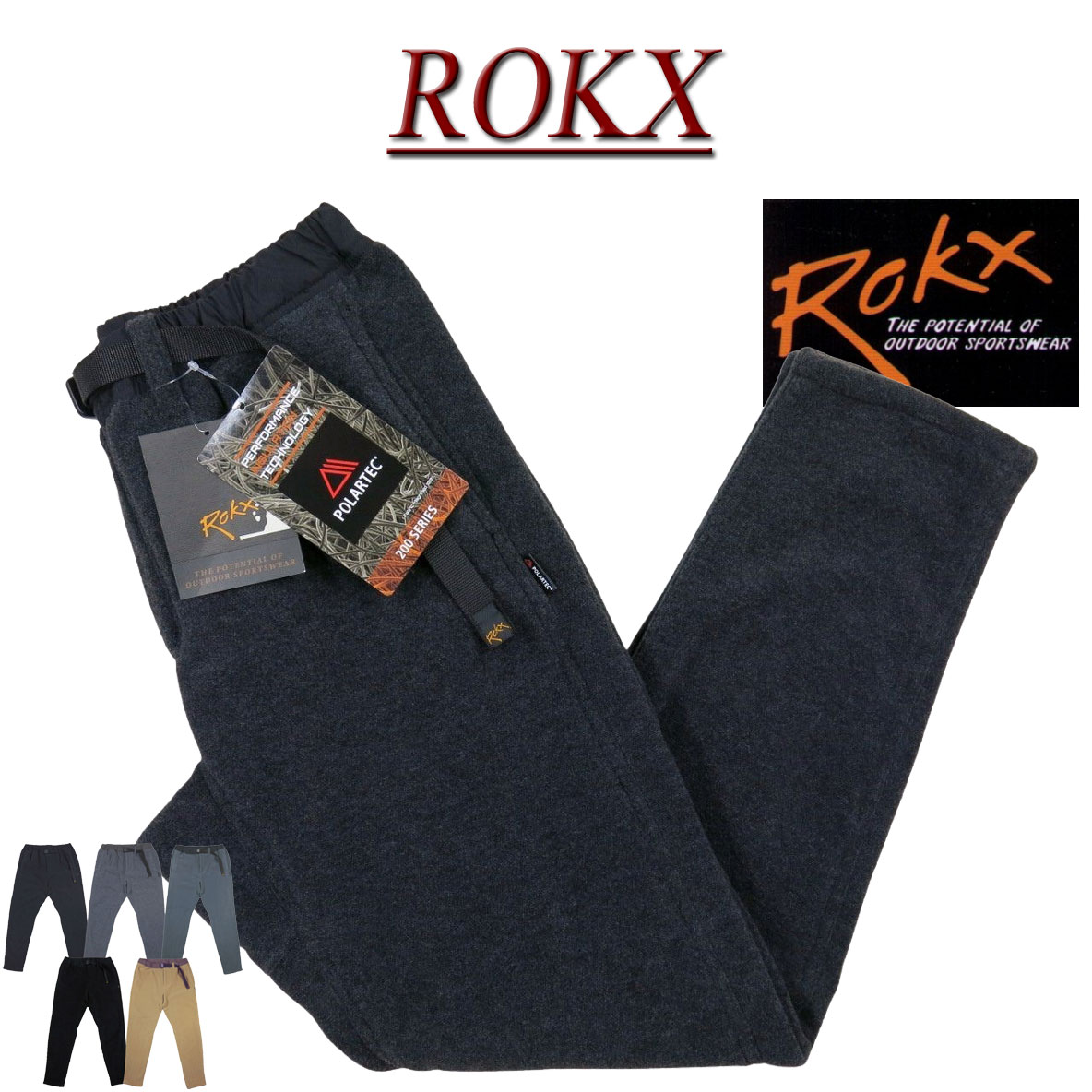  ry354 新品 ROKX ロックス CLASSIC 200 FLEECE PANT ポーラテック フリースパンツ RXMF191076 メンズ アメカジ クライミングパンツ POLARTEC ボルダリング 