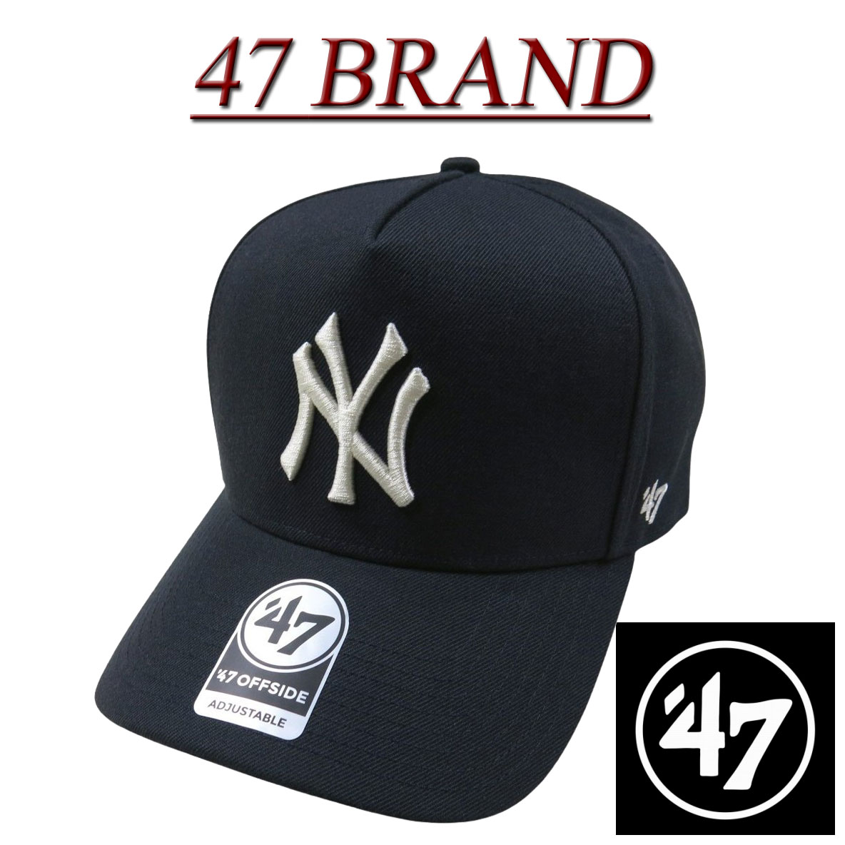 Rakuten - 【定番】 ad621 新品 47BRAND ニューヨーク ヤンキース ロゴ刺繍 スナップバック ベースボールキャップ 47A-OFS-B-BLPOF17WBP メンズ フォーティーセブンブランド メッシュキャップ YANKEES ‘47 OFFSIDE NAVY NY 帽子 47キャップ【smtb-kd】