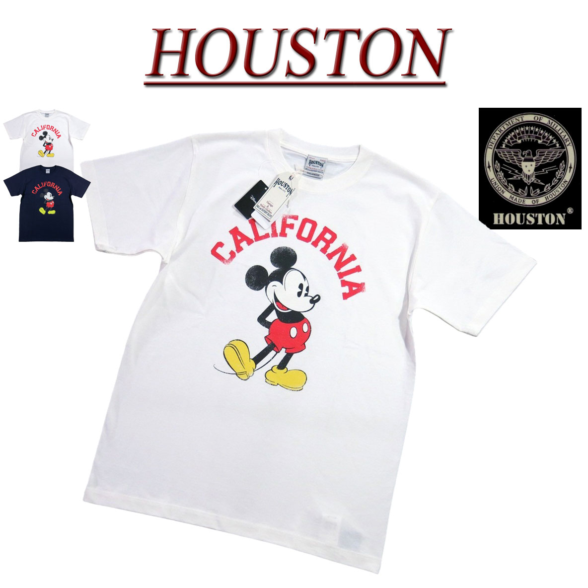 Rakuten - 【2026春夏 2色4サイズ】 ji291 新品 HOUSTON × DISNEY ヒューストン × ディズニー コラボ 6.2oz ミッキーマウス レトロ プリント 半袖 Tシャツ 22432 メンズ ヒューストン MICKEY PT MAX WEIGHT S/S T-SHIRT ティーシャツ アメカジ 【smtb-kd】