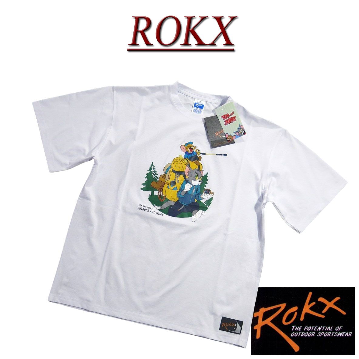 Rakuten - 【5/26再入荷! 2026春夏 4サイズ】 ry881 新品 ROKX ロックス × TOM & JERRY トムとジェリー コラボ トレッキング プリント 半袖 Tシャツ RXMS264218 メンズ ティーシャツ 【smtb-kd】
