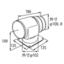 排気アダプタH100L ノーリツ(Noritz)給湯器関連部材 H100L 0701156