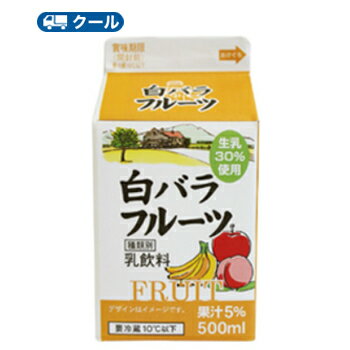 白バラ　フルーツ　【500ml×10本】　クール便/乳飲料　ミルク　フルーツ　fruit
