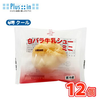 白バラ 牛乳シュー　ミニ 12個【クール便】 シュークリーム 洋菓子 おやつ　スイーツ