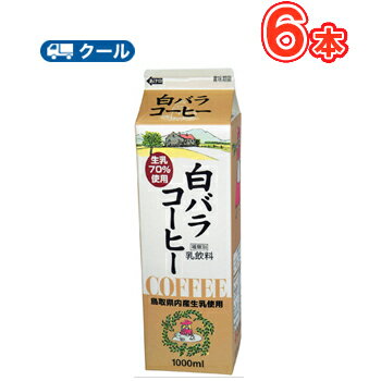 白バラ コーヒー【1000ml×6本】 クール便/クール便/無添加/珈琲/鳥取/大山/酪農 香料・添加物不使用