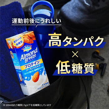 プラスインのカゴメ　アーモンドブリーズ プロテイン　200ml×24本/2ケース Almond Breeze 紙パック　高たんぱく　低糖質　アーモンドミルク　ブルーダイヤモンド 植物性ミルク｜アングル2