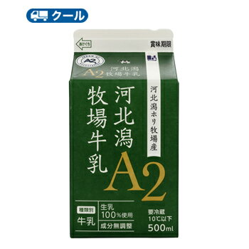 ホリ乳業　河北潟A2牧場牛乳【500ml×20本入】 クール便　紙パック/　飛騨　牛乳　milk　ミルク　A2　た..