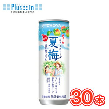 チョーヤ　夏梅ソーダ　250g×30本入　缶〔果実炭酸 紀州産南高梅 うめ 梅 CHOYA 人工甘味料無添加 ソーダ soda〕のサムネイル