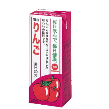 香り豊かなりんごのすっきりとした味わいの飲料です。常温で保管できるロングライフ製品です 送料無料 名　称 毎日牛乳 毎日りんご　200ml 内容量 200ml×24本 原材料名 りんご（中国）、ぶどう糖果糖液糖／酸味料、香料 栄養成分 （1本あたり）エネルギー108kcal、たんぱく質0.1g、脂質0g、炭水化物26.8g、食塩相当量0.02g 賞味期限 75日前後（出荷時35日から50日前後の商品(未開封) 配送方法 保存方法 常温を超えない温度で保存してください ★ソヤファーム豆乳はこちら⇒ ★カゴメ野菜生活はこちら⇒ ★白バラ牛乳はこちら⇒ ★カルゲンはこちら⇒ ※紙パック商品の為、運送時に角などが多少潰れる 可能性がありますが、交換保障は対応しかねます。 　北海道・沖縄・離島は別途料金を頂いております。 ※普通便とクール冷蔵便商品との同梱がある場合は別途追加送料をいただきます。香り豊かなりんごのすっきりとした味わいの飲料です。常温で保管できるロングライフ製品です。